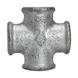 Riegler Kreuzstück 180, 4 x IG, Rp 3, schwarzer Temperguss feuerverz.