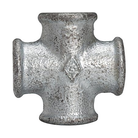 Riegler Kreuzstück 180, 4 x IG, Rp 3, schwarzer Temperguss feuerverz.