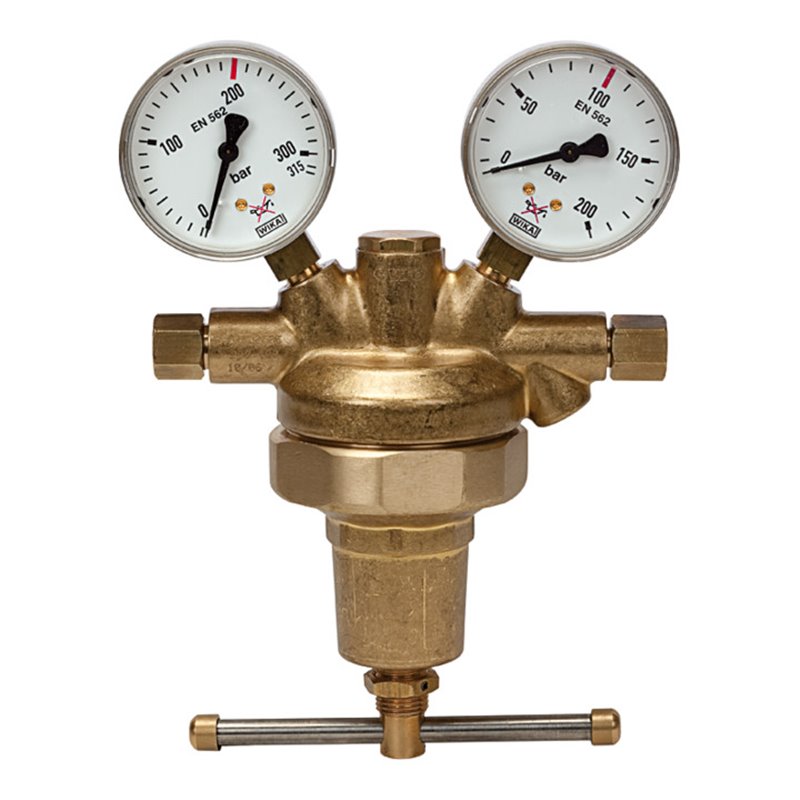 Riegler Leitungsdruckregler 200 bar, inkl. Mano, G 1/4 IG, 1 - 100 bar