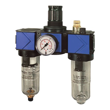 Riegler Wartungseinheit 3-tlg. »variobloc«, mit PC-Behälter, BG 1, G 1/4