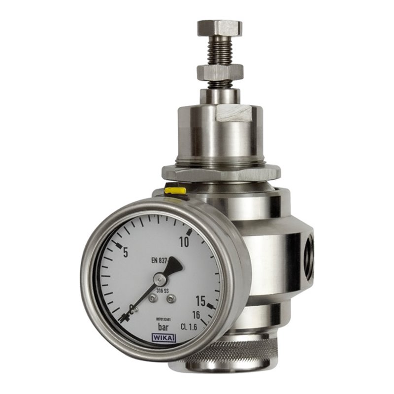 Riegler Edelstahl-Druckregler, 1.4401, BG 3, G 3/4, 1,7 - 17,5 bar