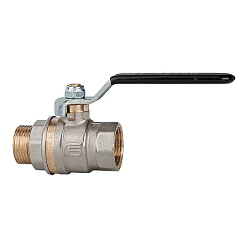 Riegler Kugelhahn Standardausfür, schwarzer Hebel, IG/AG, MS vern. G 1 1/4