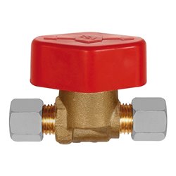 Riegler Schnellschluss-Absperrventil, Ms. blank, 10 mm Rohranschl., DN 7