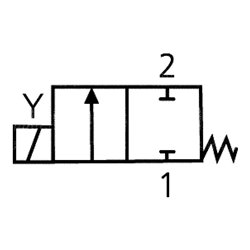 Riegler 2/2-Wege-MV., ES, NBR, NC, zwangsg., 24 V DC, G 1/2, PN 0-3 bar