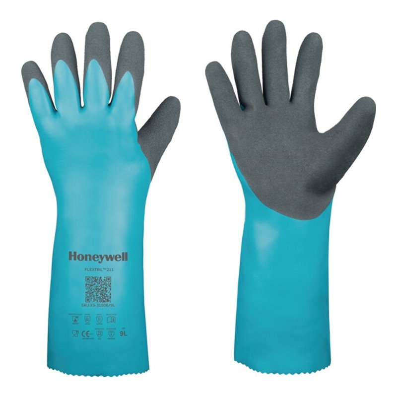 Chemiehandschuhe FLEXTRIL™ 211 Gr.8 grün EN 388,EN 374,EN 407 PSA III HONEYWELL