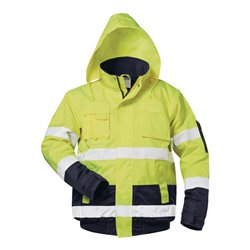 Warnschutz-Pilotjacke HASSO Gr.L fluoresz.gelb/marine SAFESTYLE