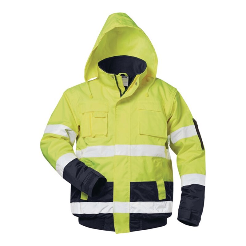 Warnschutz-Pilotjacke HASSO Gr.L fluoresz.gelb/marine SAFESTYLE