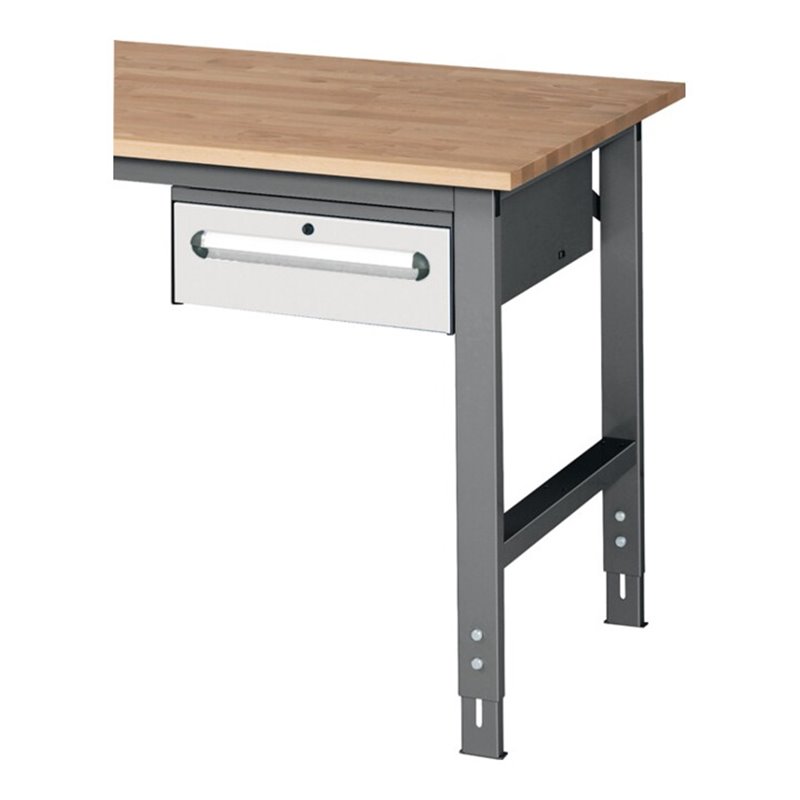 Unterbauschrank H175xB440xT600mm anthrazitgrau/lichtgrau 1 Schubl.Einfachauszug