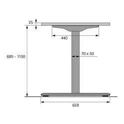 Tischgestell schwarz HETTICH