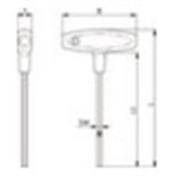 Winkelschraubendreher 6KT SW12x200mm m.Quergriff gehärtet/vernickelt CV.