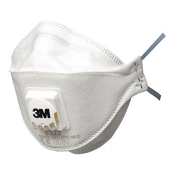 Atemschutzmaske 9322+ SA FFP2/V NR D m.Ausatemventil,faltbar 120ST/KT 3M