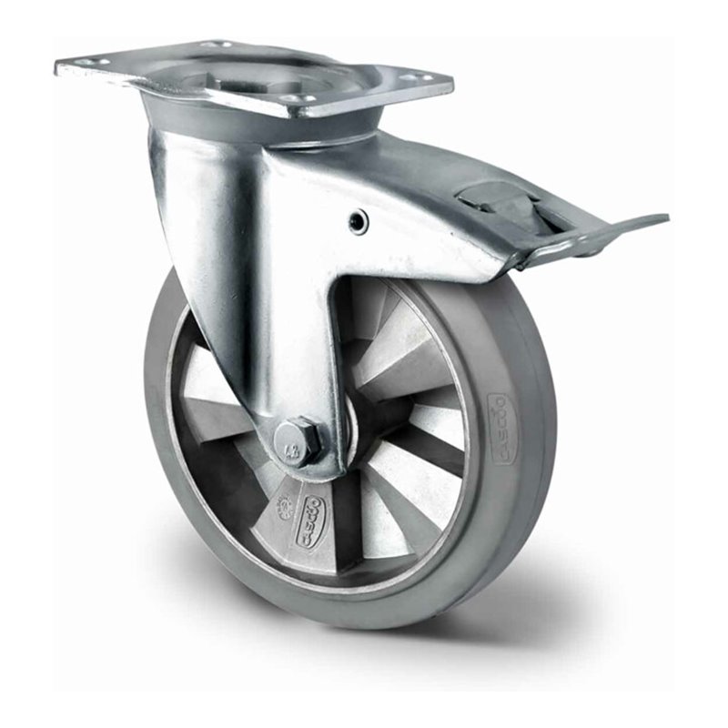 CASCOO Lenkrolle mit Totalfeststeller ø 160 mm Serie BAF2 Doppelkugellager K-Serie