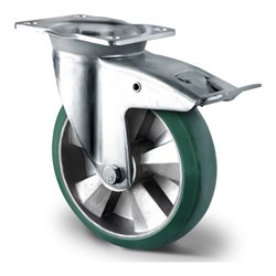 CASCOO Lenkrolle mit Totalfeststeller ø 160 mm Serie BAX7 Doppelkugellager K-Serie