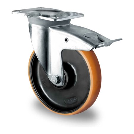 CASCOO Lenkrolle mit Totalfeststeller ø 160 mm Serie Z4U5 Doppelkugellager K-Serie