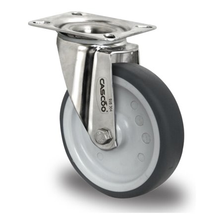 CASCOO Lenkrolle ø 160 mm Serie P2V2 Gleitlager Edelstahl