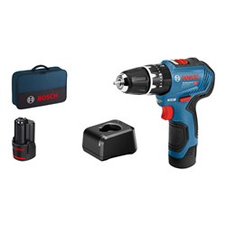 Bosch Akku-Schlagbohrmaschine GSB 12V-30 mit 2x2.0 Lagegerät GAL12V-20 und Tasche