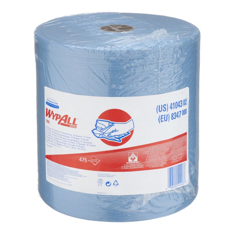 WypAll X80 Tücher, 1 Großrolle mit 475 blauen, 1-lagigen Tüchern