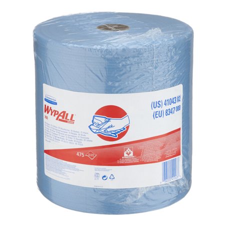 WypAll X80 Tücher, 1 Großrolle mit 475 blauen, 1-lagigen Tüchern
