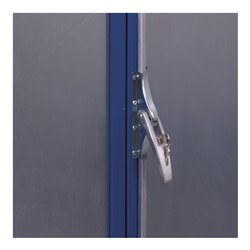 VARIOfit Etagenwagen fest verschweißt, 4 Etagenböden, Doppelflügeltür mit Basquille-Verschluss