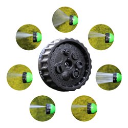 BGS Do it yourself Wasserschlauch Textil flexibel mit Garten-Handbrause mit 7 Funktionen 7,5 - 22 m