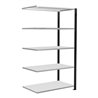 Schulte Anbauregal Schraubsystem MULTIplus150, 5 Fachböden, beidseitig nutzbar, Tiefe 600 mm, Aussteifung durch Längenriegel, sc