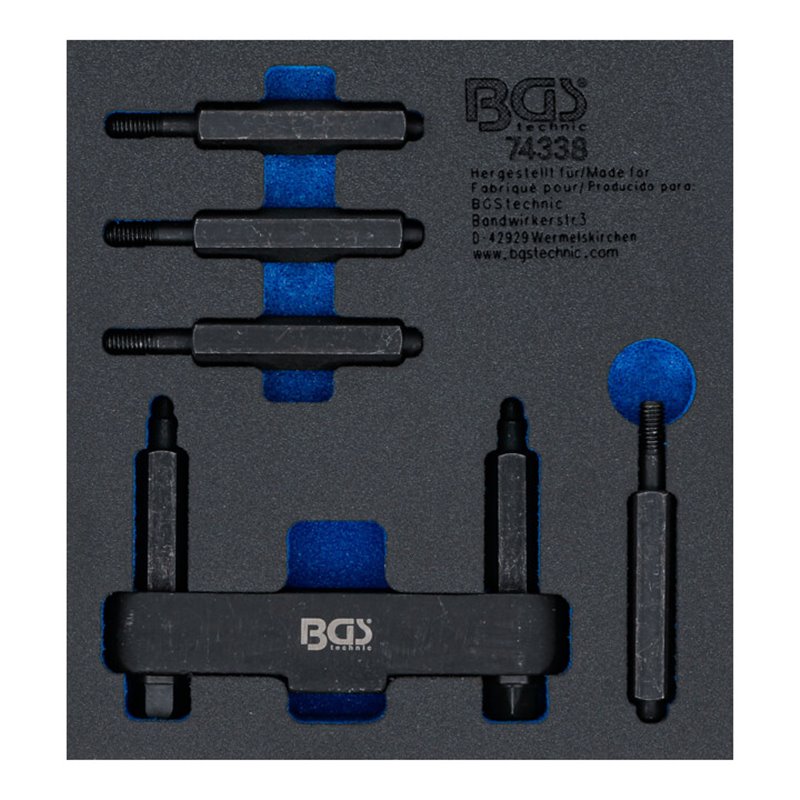 BGS Werkstattwageneinlage 1/6: Stirnlochmuttern-Schlüssel für Lkw-Hinterachsen