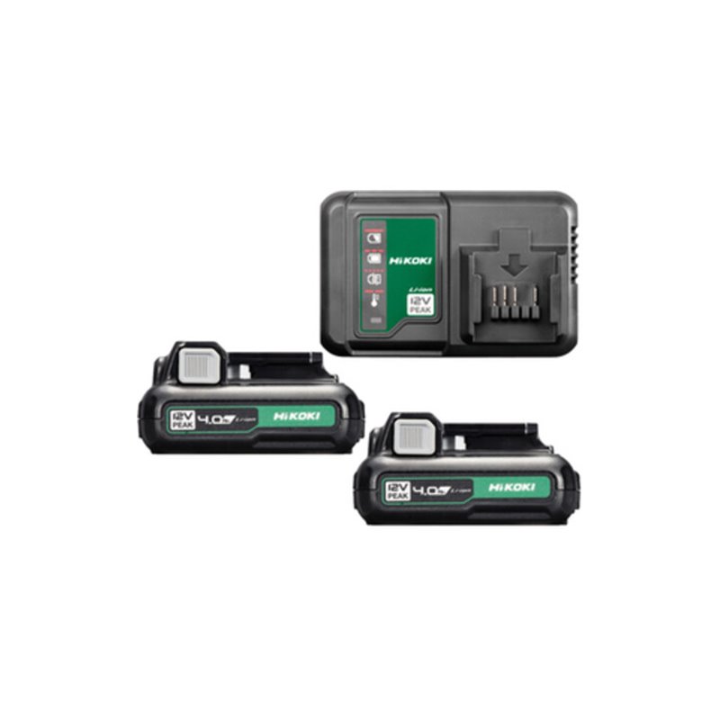 HiKOKI 2 Akkus 12 V peak 4,0 Ah BSL1240M + Ladegerät UC12SL