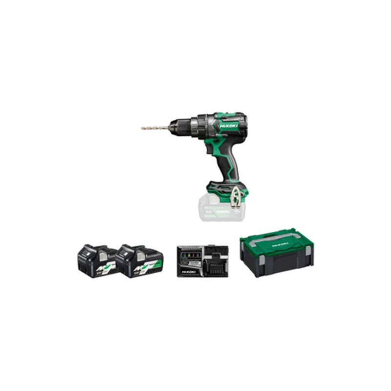 HiKOKI Akku-Schlagbohrschrauber DV18DC (5,0 Ah) (HSC II) + 2x Akkus BSL36A18