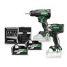 HiKOKI Combo-Kit Akku-Bohrschrauber + Schlagschrauber KC18DE-1 + 2x Akkus BSL36A18