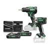 HiKOKI Combo-Kit Akku-Bohrschrauber + Schlagschrauber KC18DE-1 + 2x Akkus BSL1840M