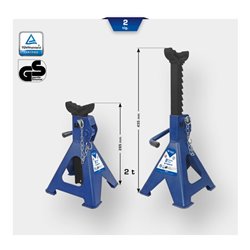 Brilliant Tools Unterstellböcke (Paar) mit Schnellentriegelung, 2 Tonnen