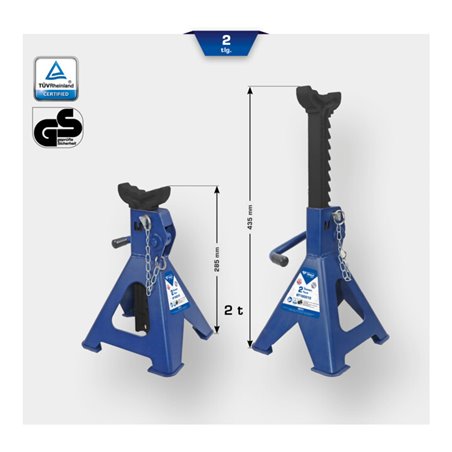 Brilliant Tools Unterstellböcke (Paar) mit Schnellentriegelung, 2 Tonnen