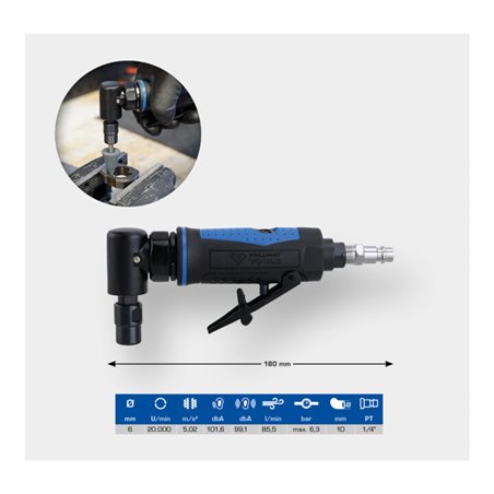 Brilliant Tools Druckluft-Stabschleifer, abgewinkelt
