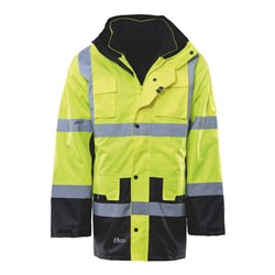 Asatex Warnschutz-Parka PREVENT, gelb / schwarz, Unisex-Größe: L