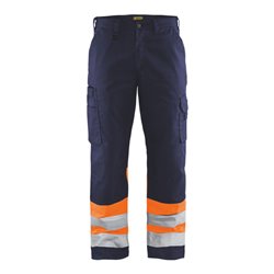 Blakläder Warnschutz-Bundhose, orange / marineblau, Konfektionsgröße DE: 26