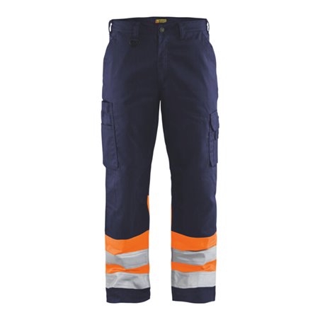 Blakläder Warnschutz-Bundhose, orange / marineblau, Konfektionsgröße DE: 28