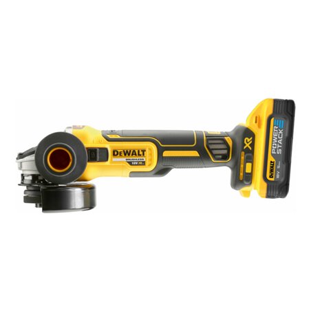 DEWALT Akku-Winkelschleifer 18V inkl. 2 x 18 V / 5 Ah Powerstack - Akkus