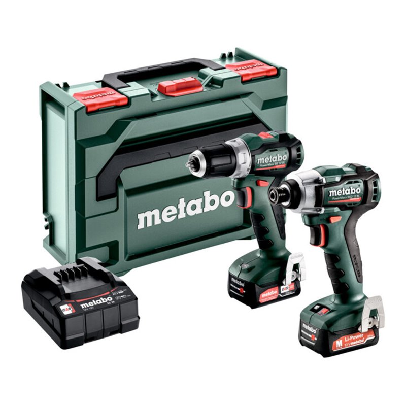 Metabo Akkuset Combo Set 2.7.3 12 V BL (685228000) PowerMaxx BS 12 BL + PowerMaxx SSD 12 BL , metaBOX 145