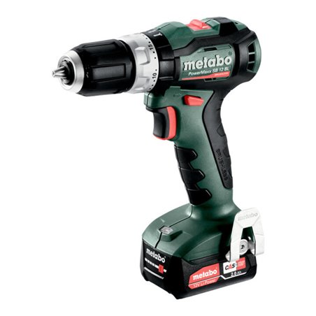 Metabo Akku-Schlagbohrschrauber PowerMaxx SB 12 BL (601046500) metaBOX 118, 12V 2x2Ah Li-Power + SC 30