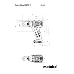 Metabo Akku-Schlagbohrschrauber PowerMaxx SB 12 BL (601046500) metaBOX 118, 12V 2x2Ah Li-Power + SC 30