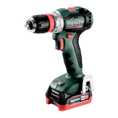 Metabo Akku-Bohrschrauber PowerMaxx BS 12 BL Q (601045800) metaBOX 118, 12V 2x4Ah LiHD + ASC 55