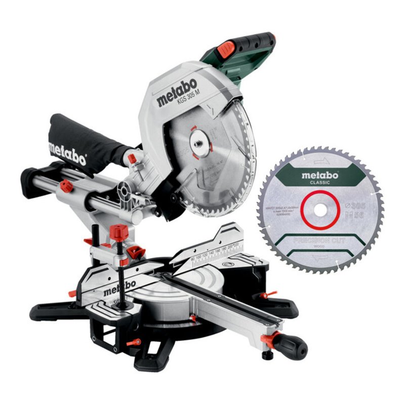 Metabo Kappsäge KGS 305 M Set (613305900) mit 2. Hartmetall-Sägeblatt, im Karton