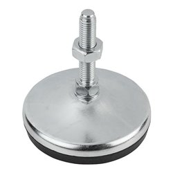 KIPP Stellfuß, Form A M20x150, D100, Stahl, Gummi