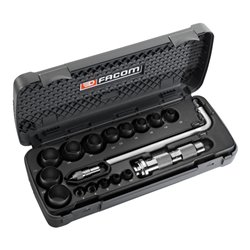 Facom Locheisen u. Kreisschneider Set 19-tlg