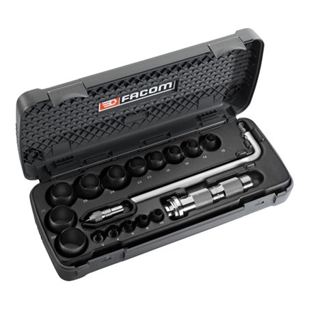 Facom Locheisen u. Kreisschneider Set 19-tlg