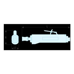 Facom Druckluft-Geradschleifer mit Klammer