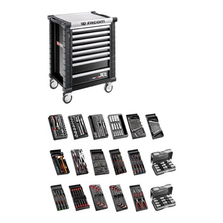 Facom Werkstattwagen JET.9GM3 mit 18 Modulen schwarz