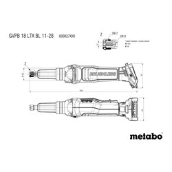 Metabo Akku-Geradschleifer GVPB 18 LTX BL 11-28