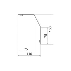 Tehalit Abdeckprofil 2m RK 150 rws