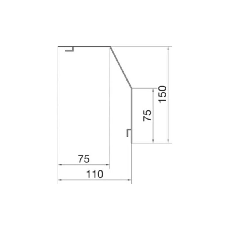 Tehalit Abdeckprofil 2m RK 150 rws